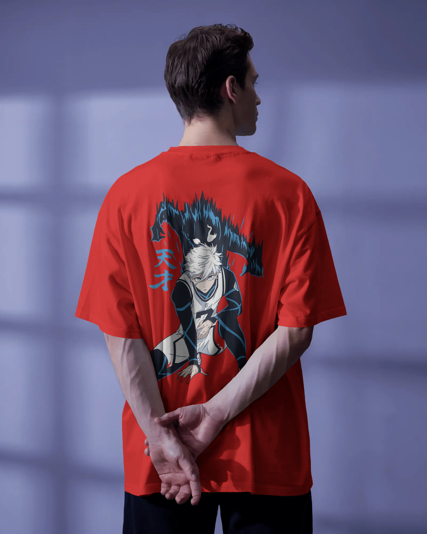 Nagi has Balance! "BlueLock Anime" Down Shoulder T-Shirt – Pure Cotton