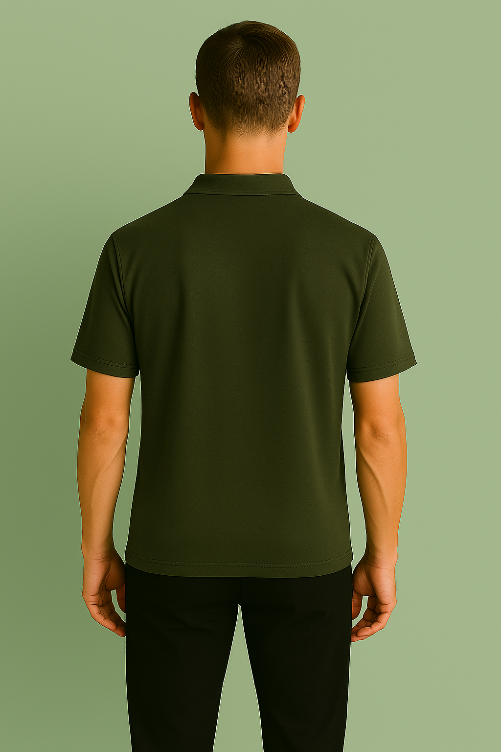 Rebelroarr Premium Pure Cotton Dark Green Polo T-Shirt for Men