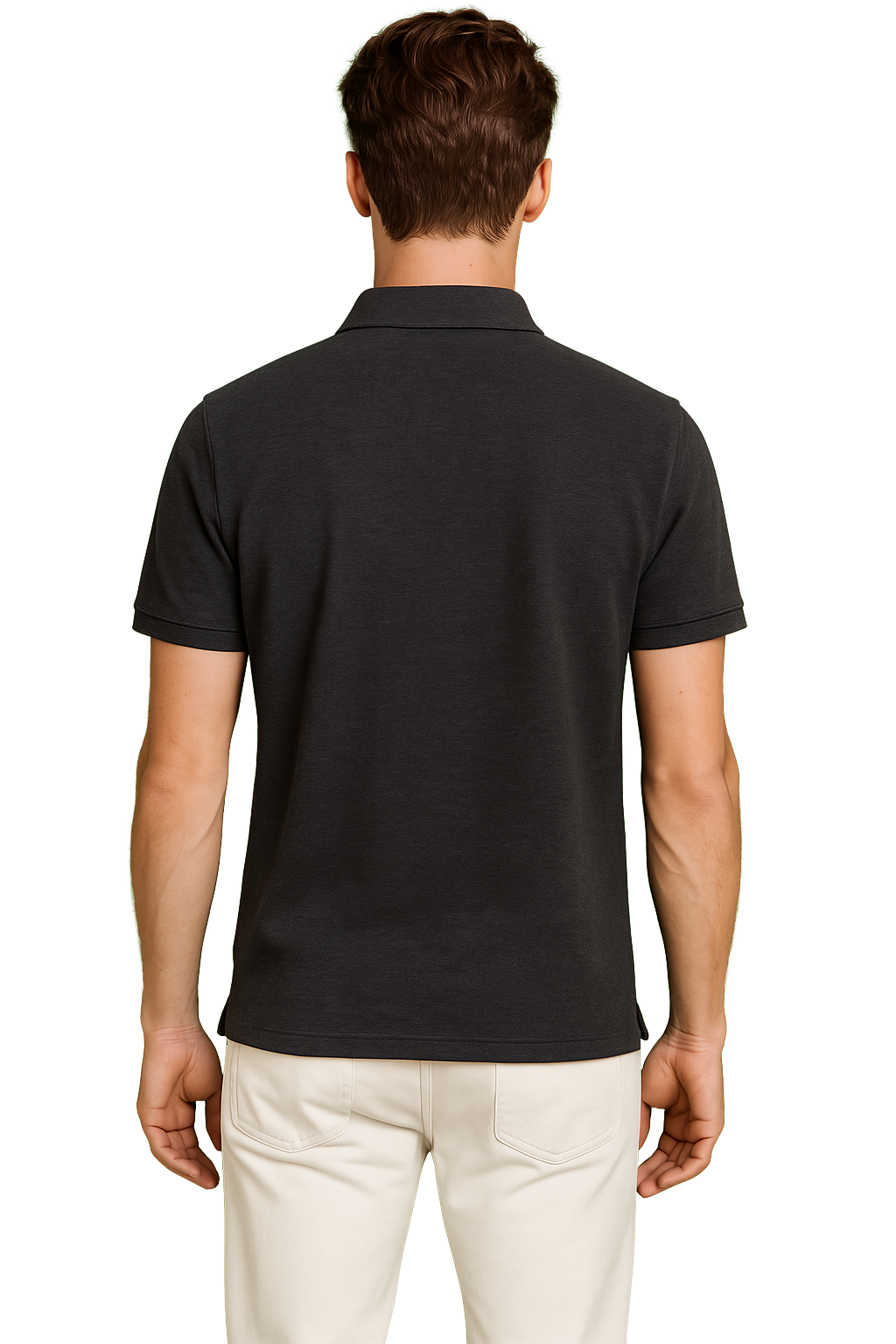 Rebelroarr Premium Pure Cotton Dark Grey Polo T-Shirt for Men