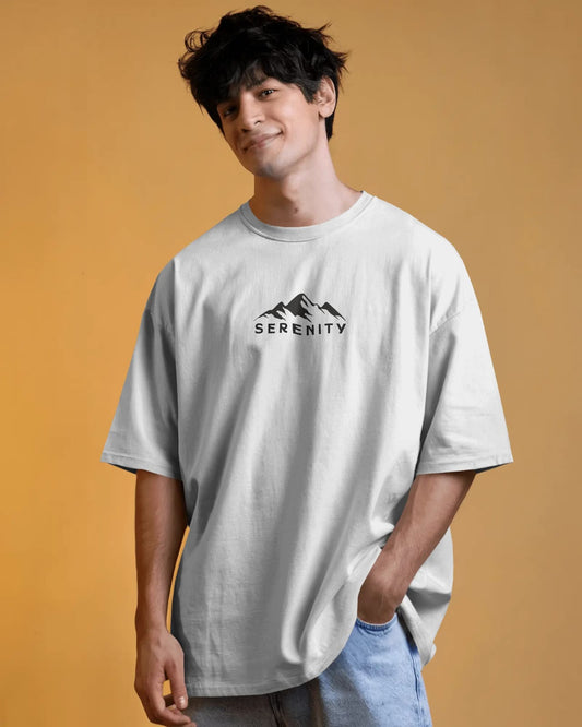 "SERENITY MOUNTAIN ESCAPE GRAPHIC TEE"- PURE COTTON