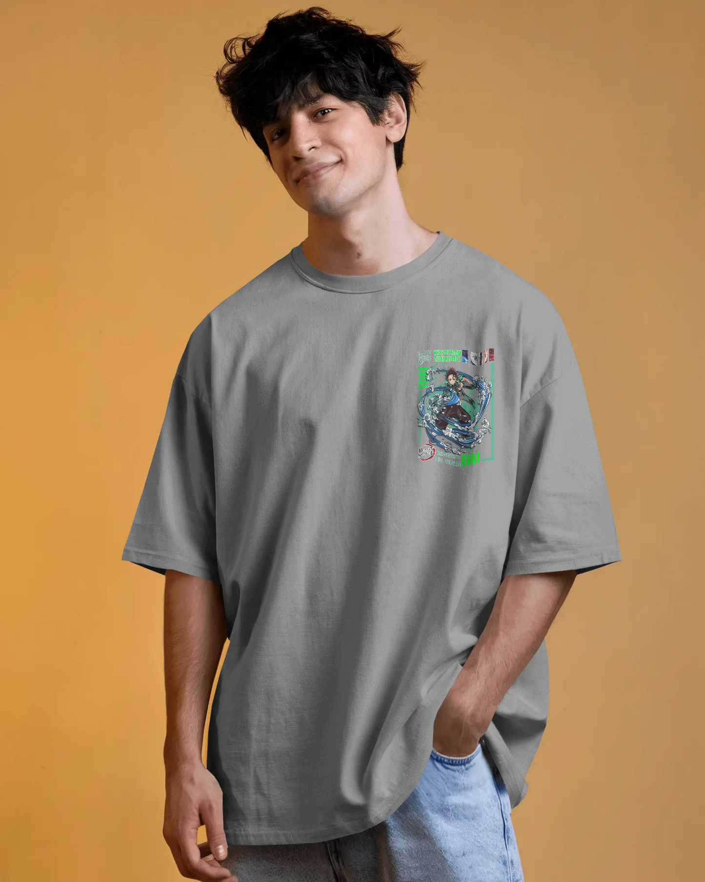 "Demonslayer" Slay it well Downshoulder T-Shirt – Pure Cotton