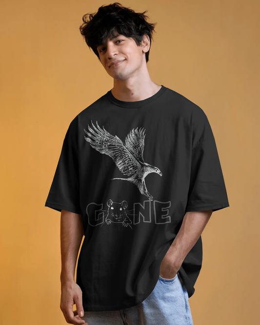 "I am Gone" Oversized t-shirt by REBELROARR's Born Wild Collection.