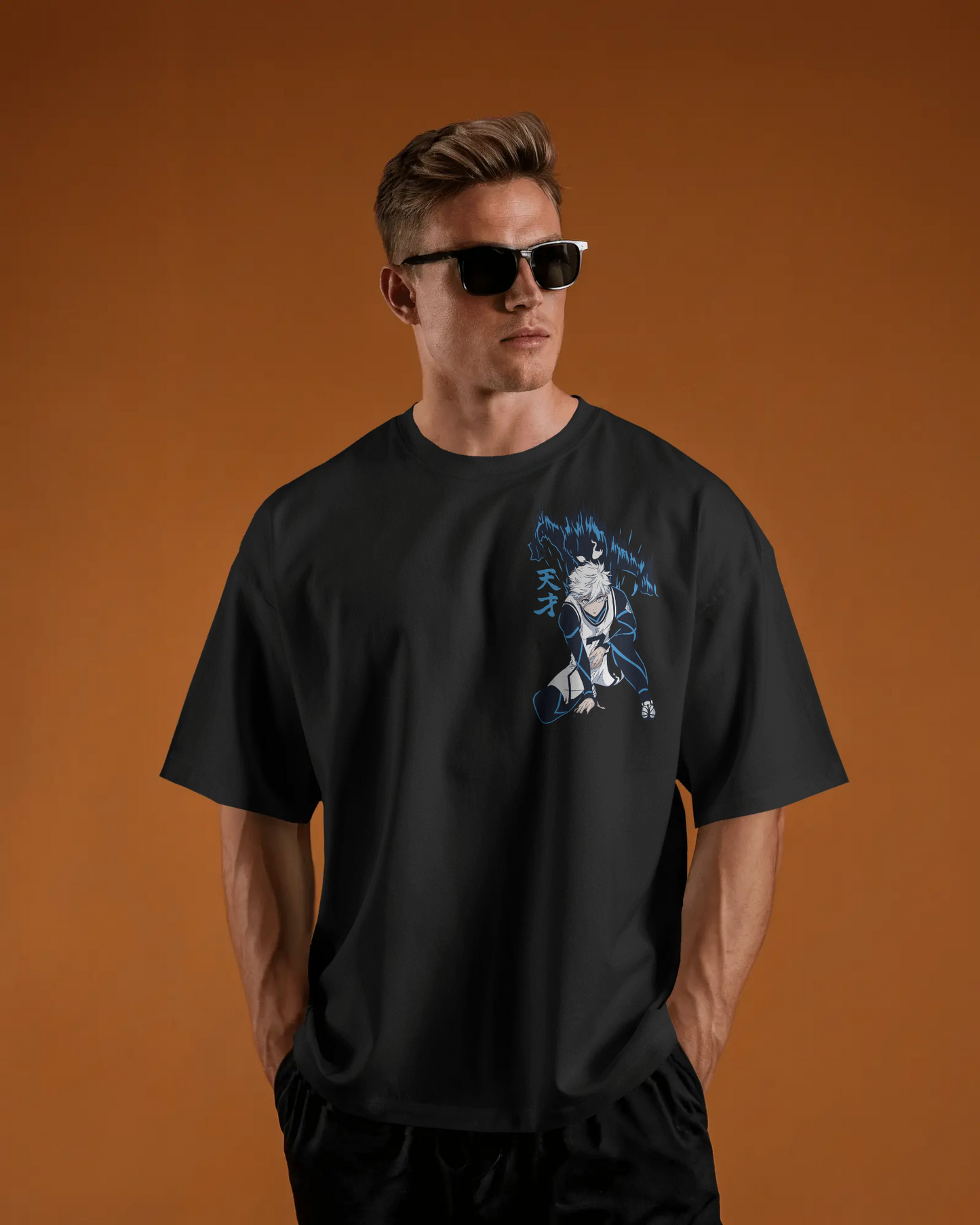 Nagi has Balance! "BlueLock Anime" Down Shoulder T-Shirt – Pure Cotton