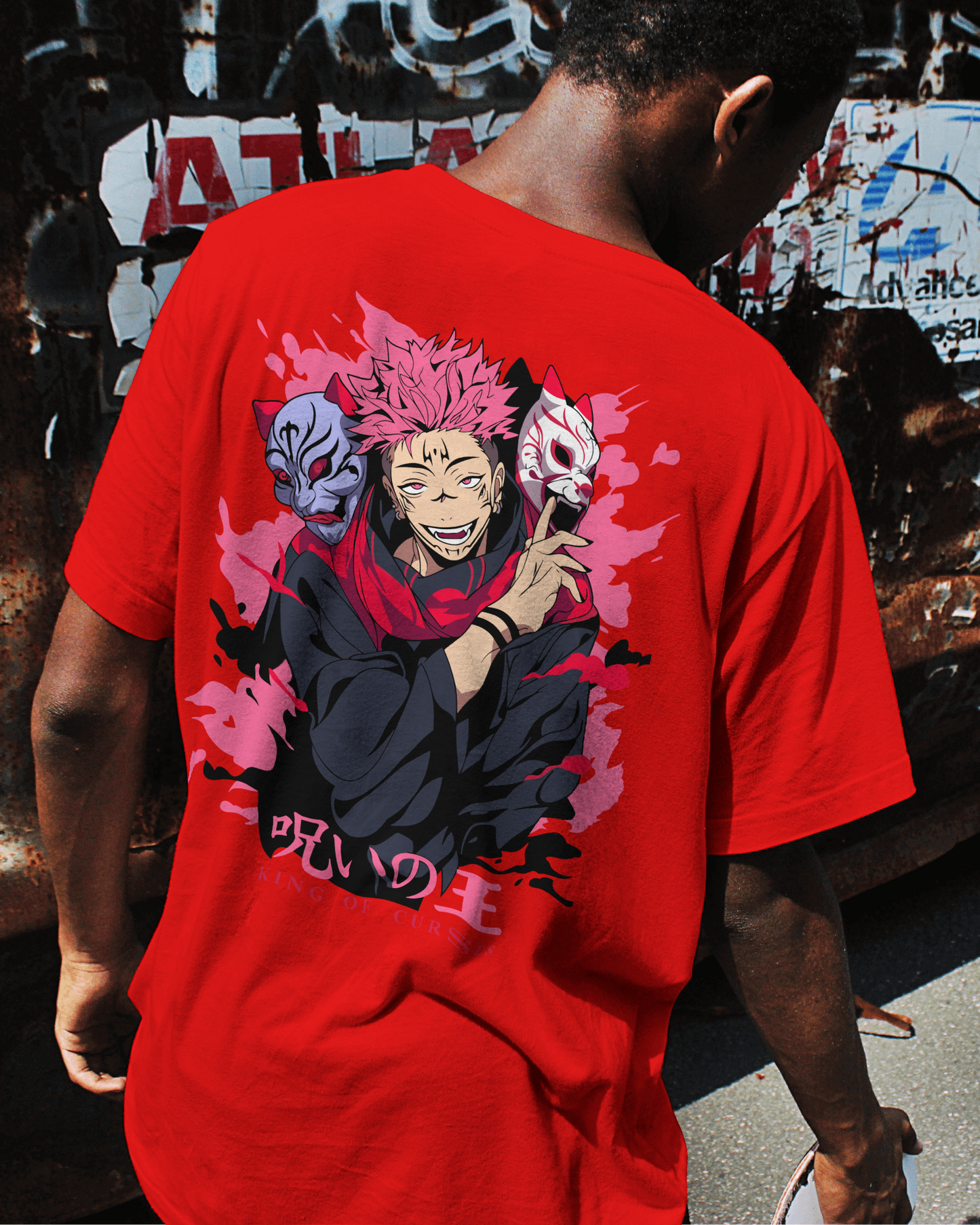 Graffiti Skull Downshoulder T-Shirt – Pure Cotton