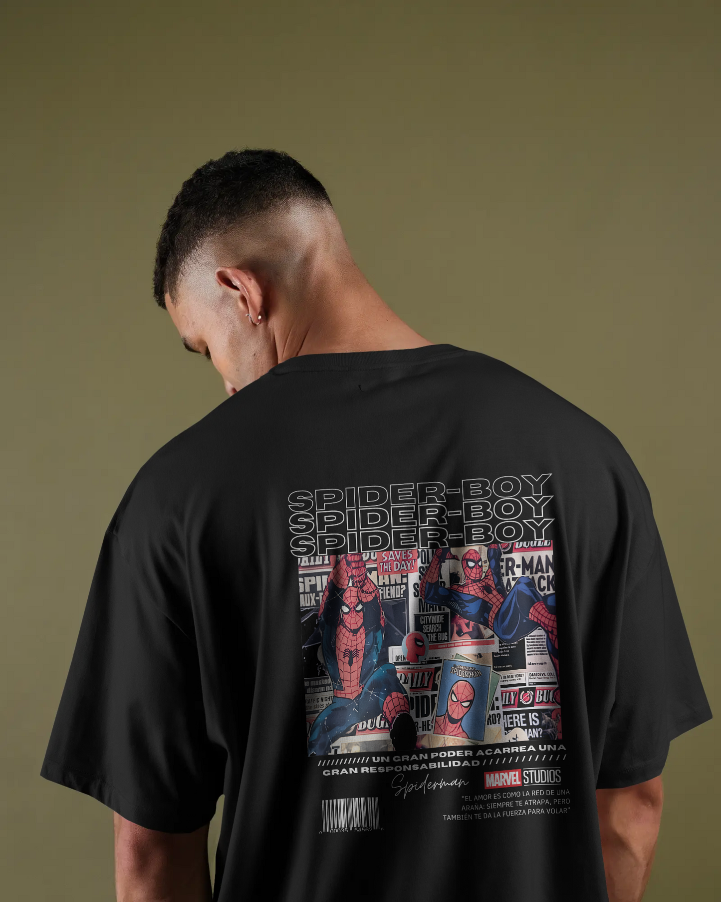 "Urban Spider Vibes: The Spider-Boy Edition Tee"- PUIRE COTTON