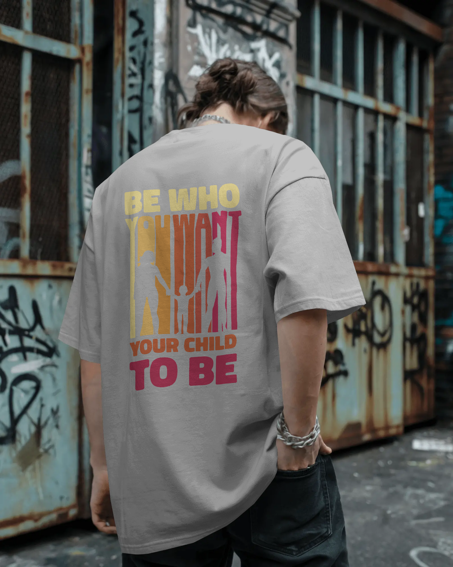 BE WHO YOU WANT Tee – Oversized Fit Downshoulder T-Shirt 100% Cotton