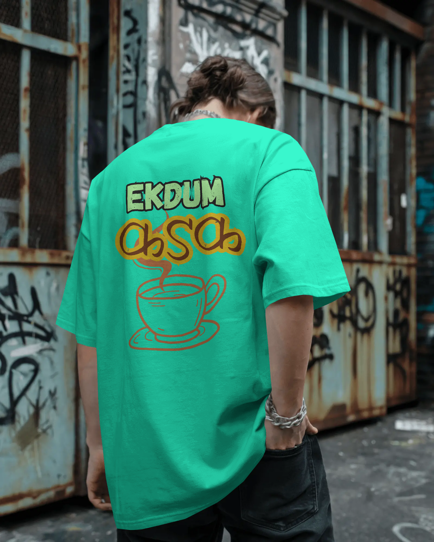 "Ekdum Kadak Chai" White Graphic T-Shirt – Pure Cotton