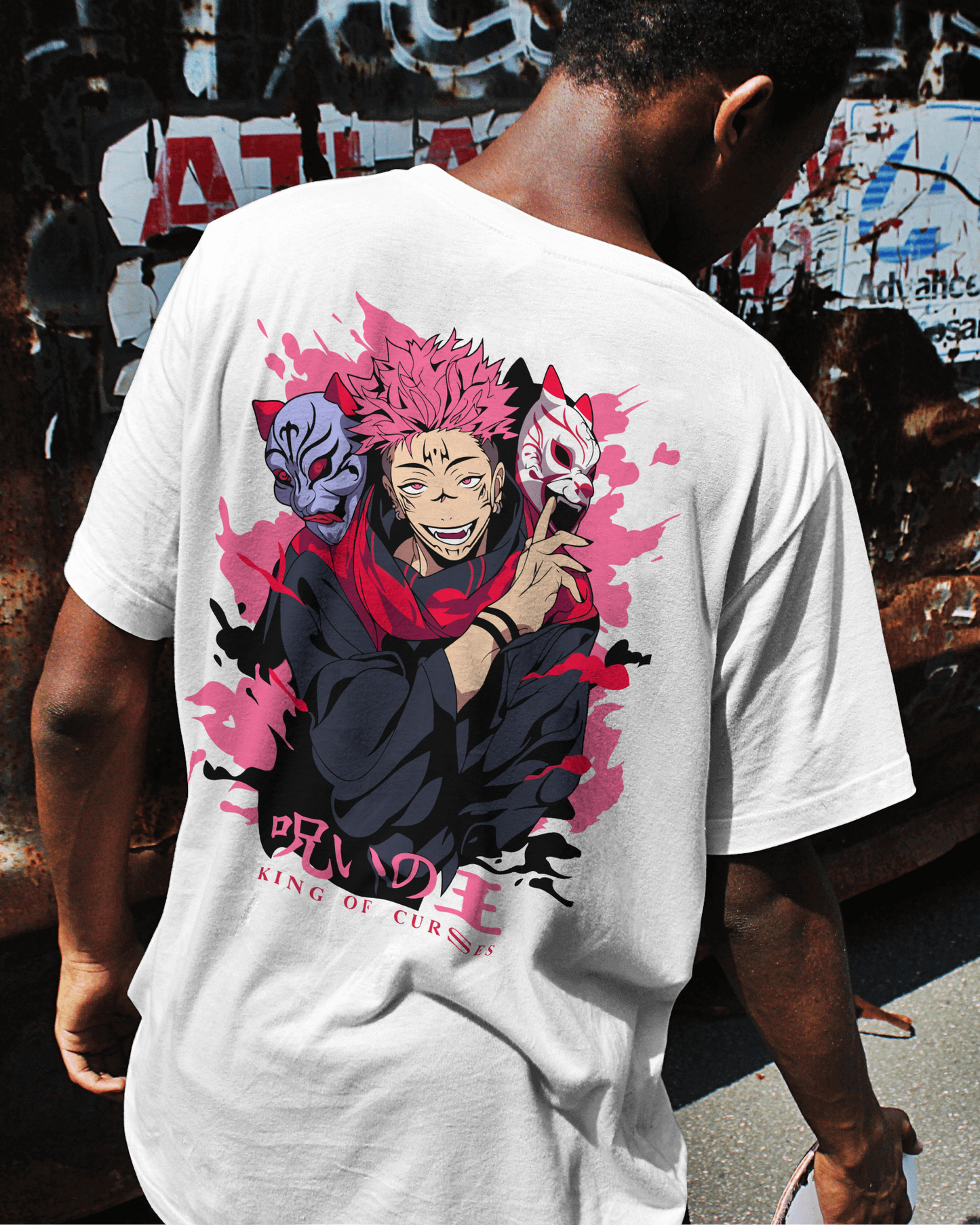 Graffiti Skull Downshoulder T-Shirt – Pure Cotton