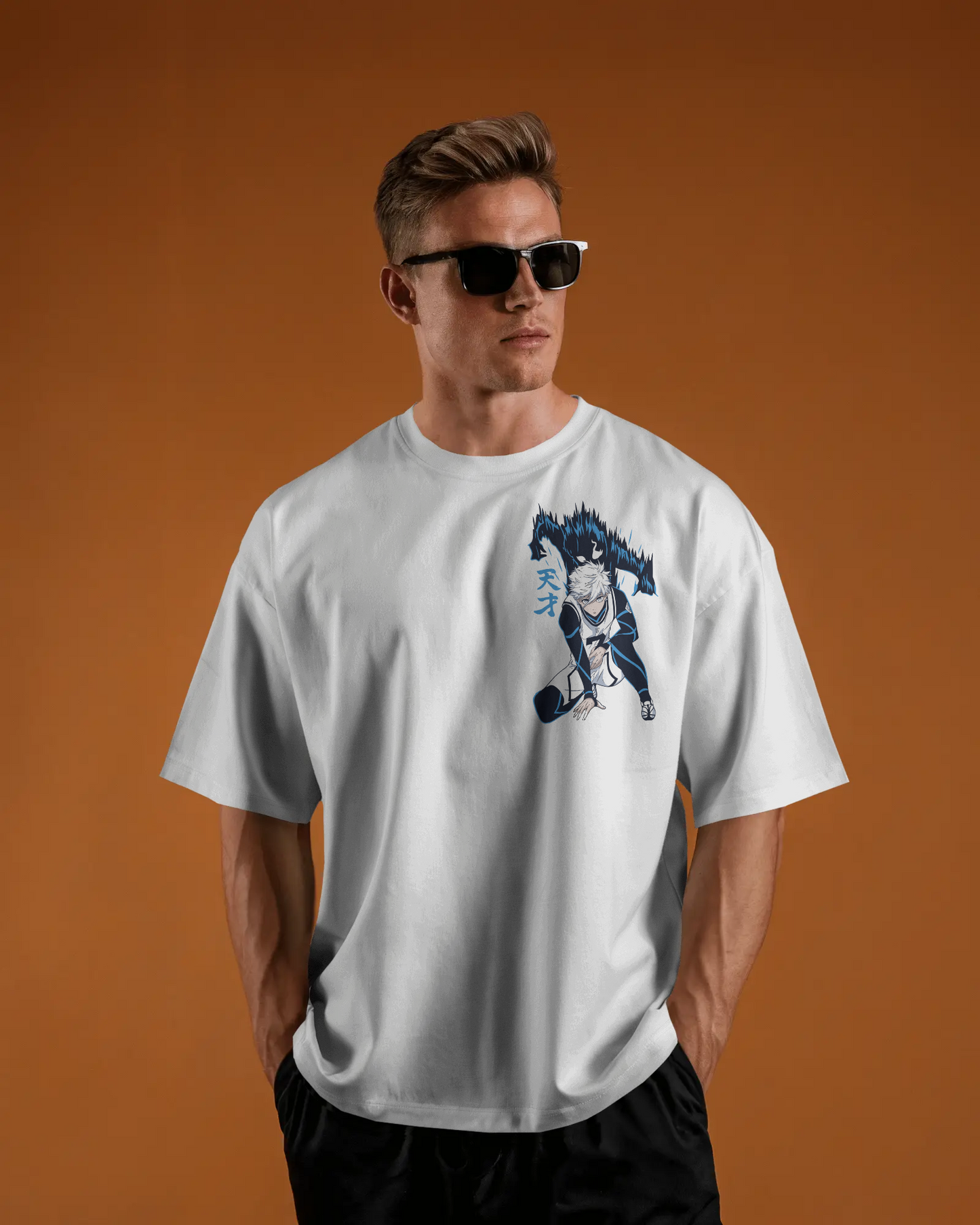 Nagi has Balance! "BlueLock Anime" Down Shoulder T-Shirt – Pure Cotton
