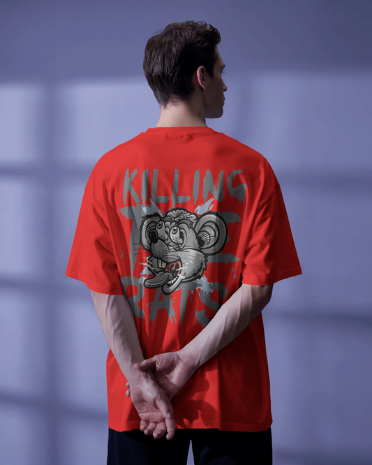 "Killing Me Softly" Red Graphic T-Shirt – Pure Cotton