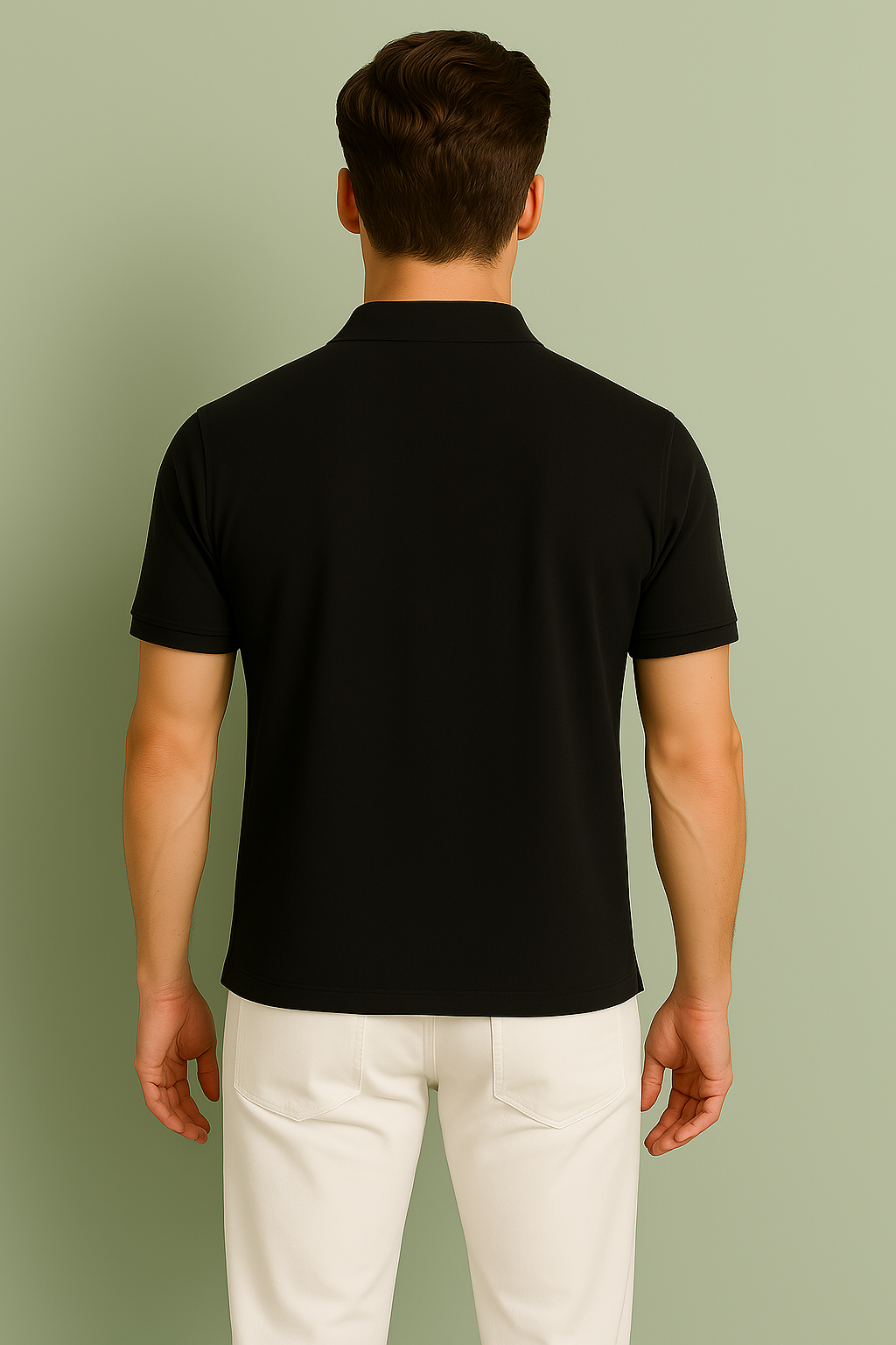 Rebelroarr Premium Pure Cotton Black Polo T-Shirt for Men