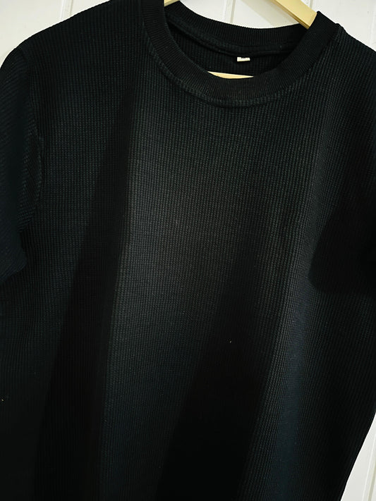 Classic Waffle Knit Regularsize Tee – 100% Cotton Comfort