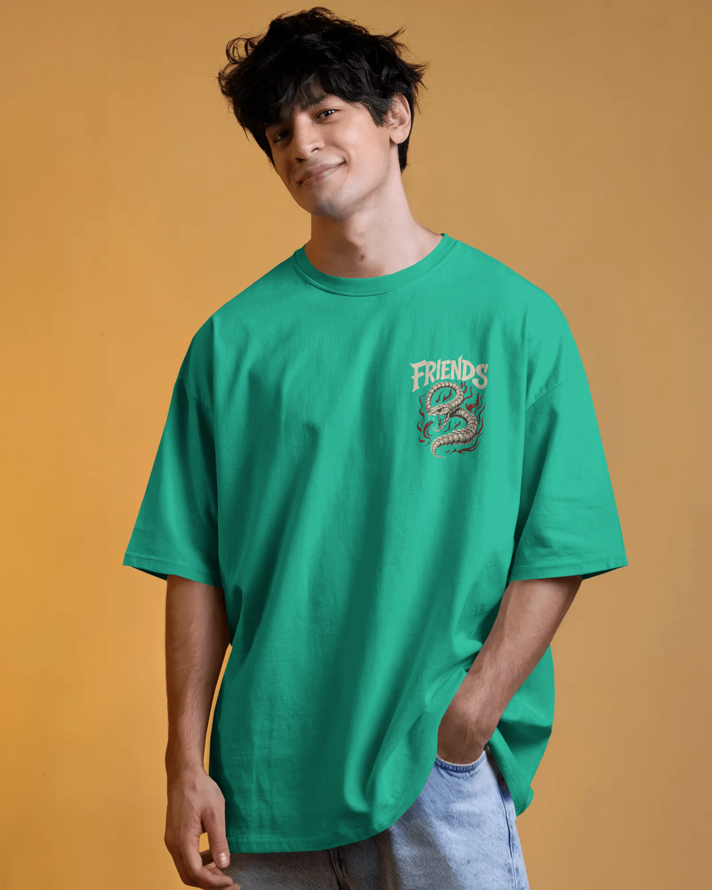 Snakes!"Dragon Rage" Black Down Shoulder T-Shirt – Pure Cotton