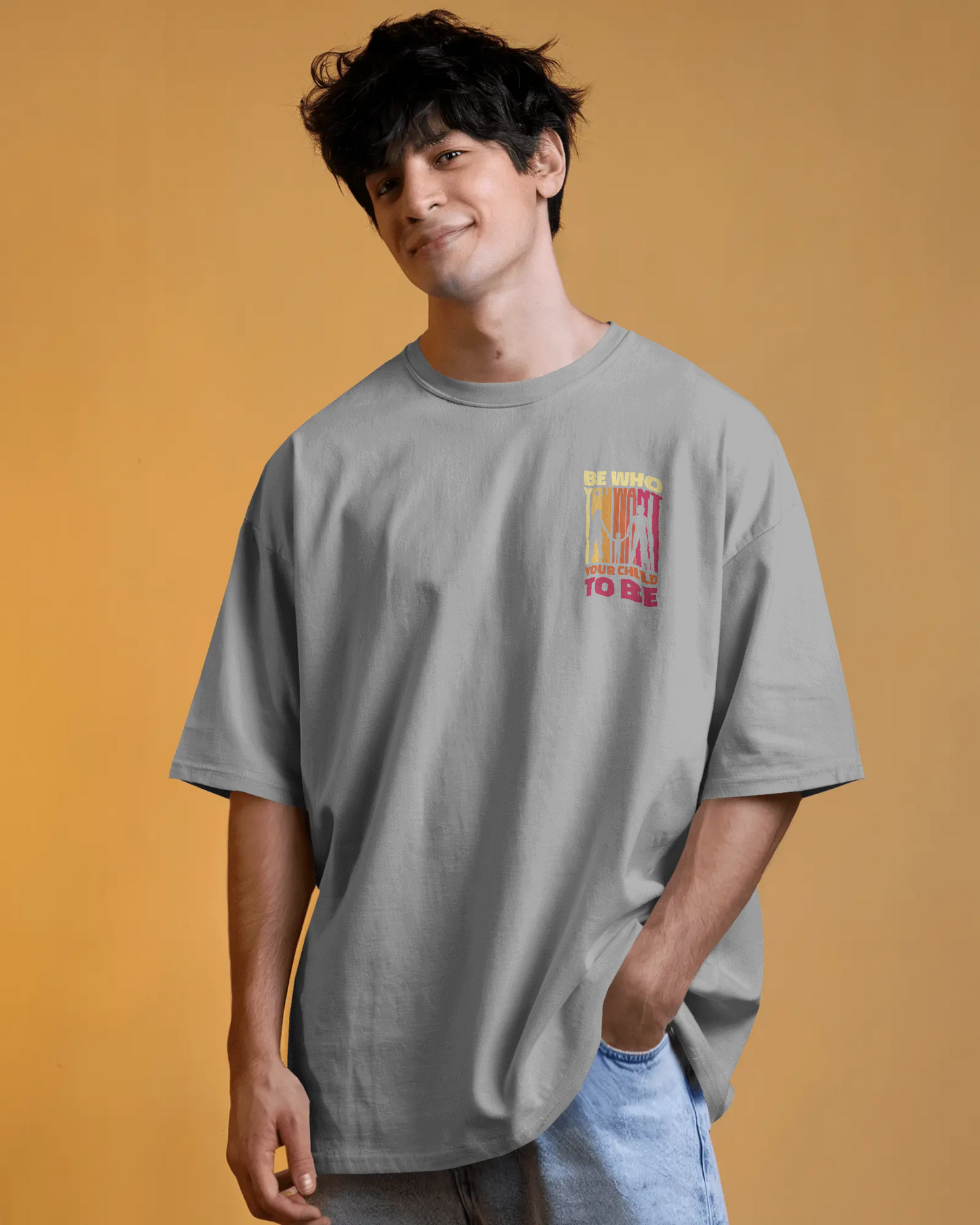 BE WHO YOU WANT Tee – Oversized Fit Downshoulder T-Shirt 100% Cotton
