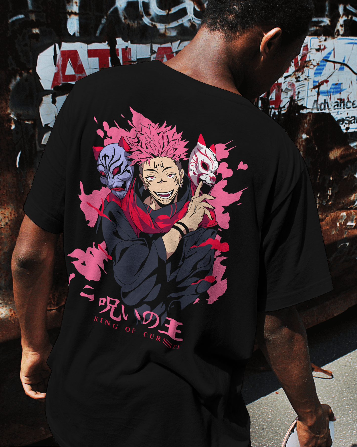 Graffiti Skull Downshoulder T-Shirt – Pure Cotton