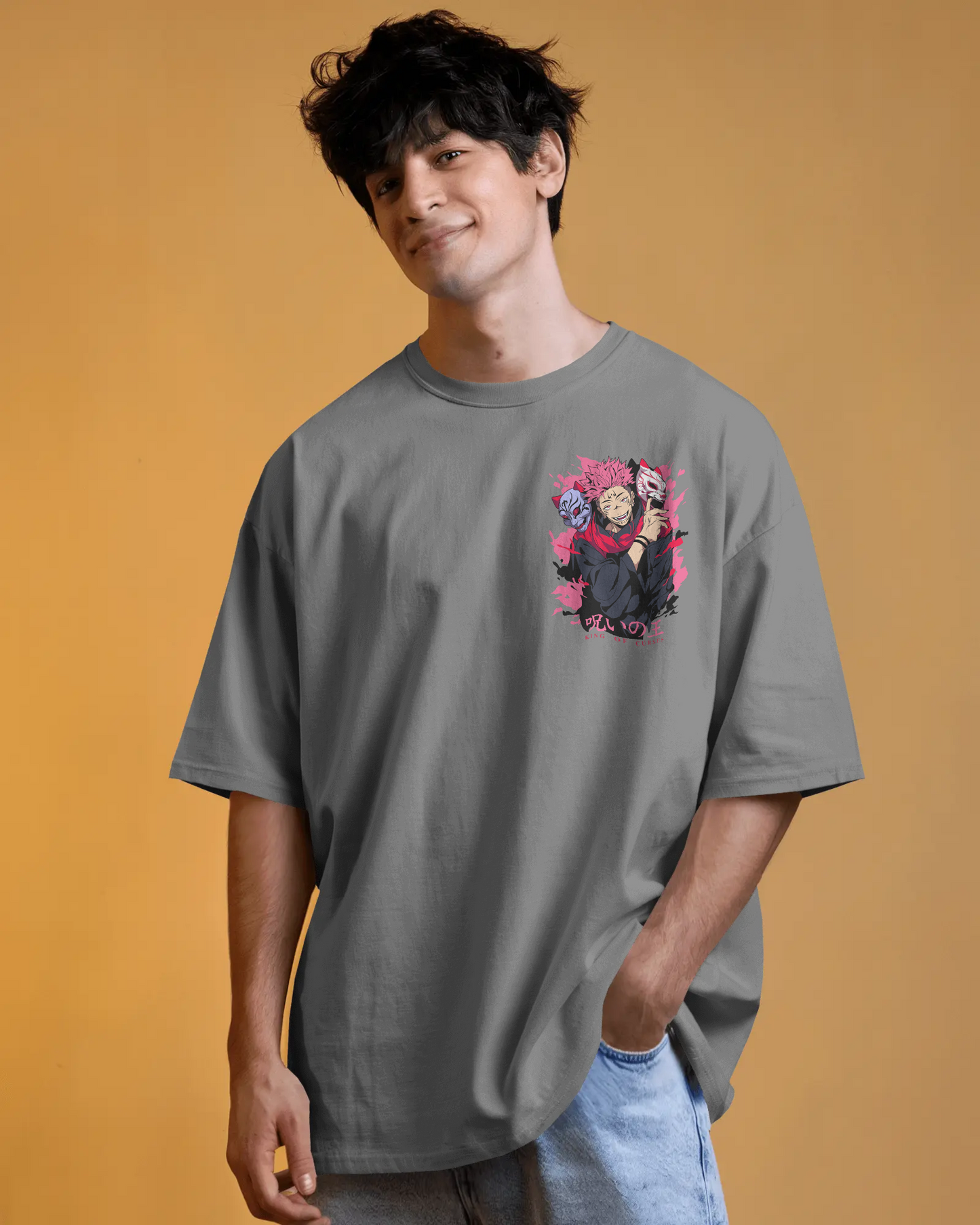 Graffiti Skull Downshoulder T-Shirt – Pure Cotton