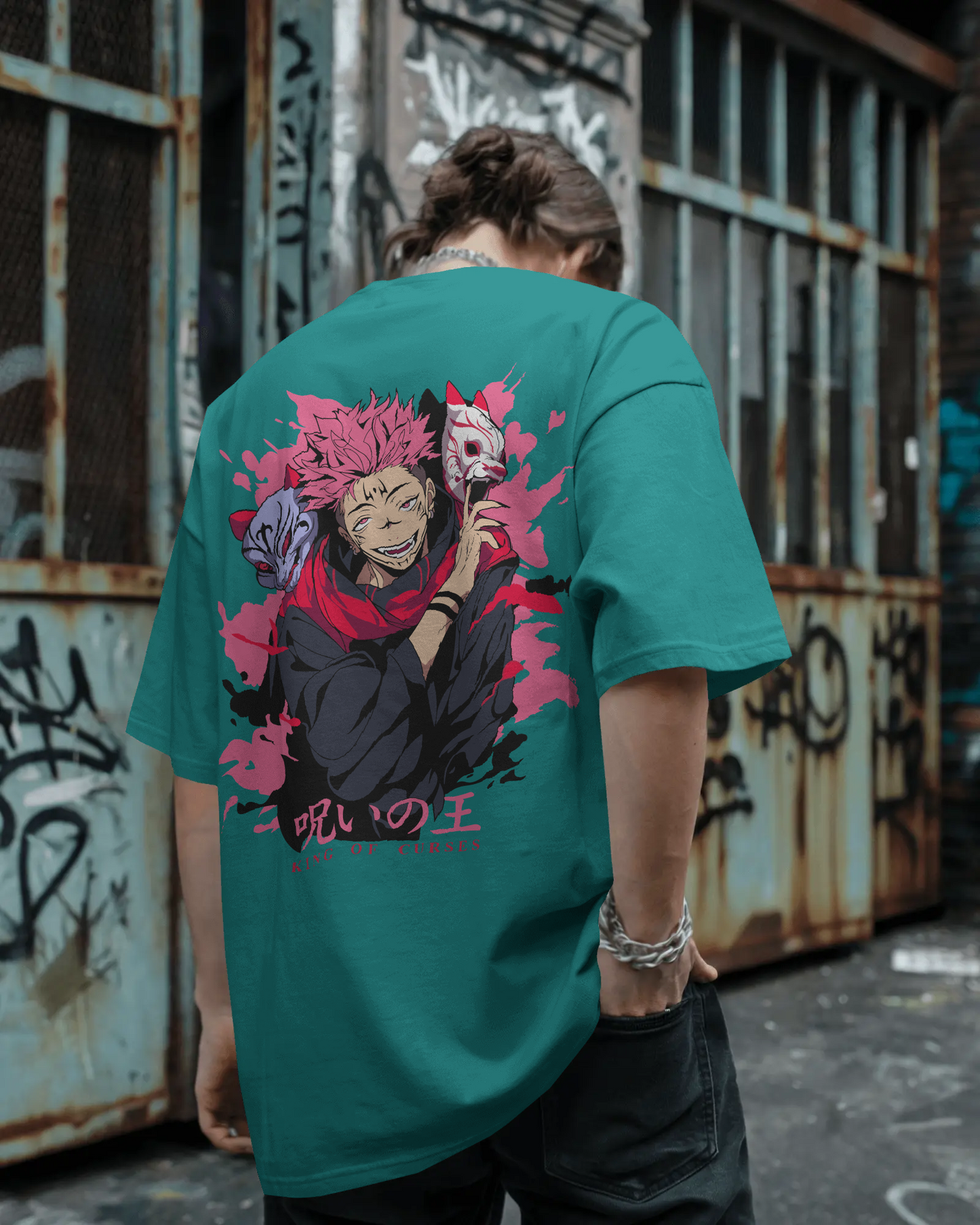 Graffiti Skull Downshoulder T-Shirt – Pure Cotton