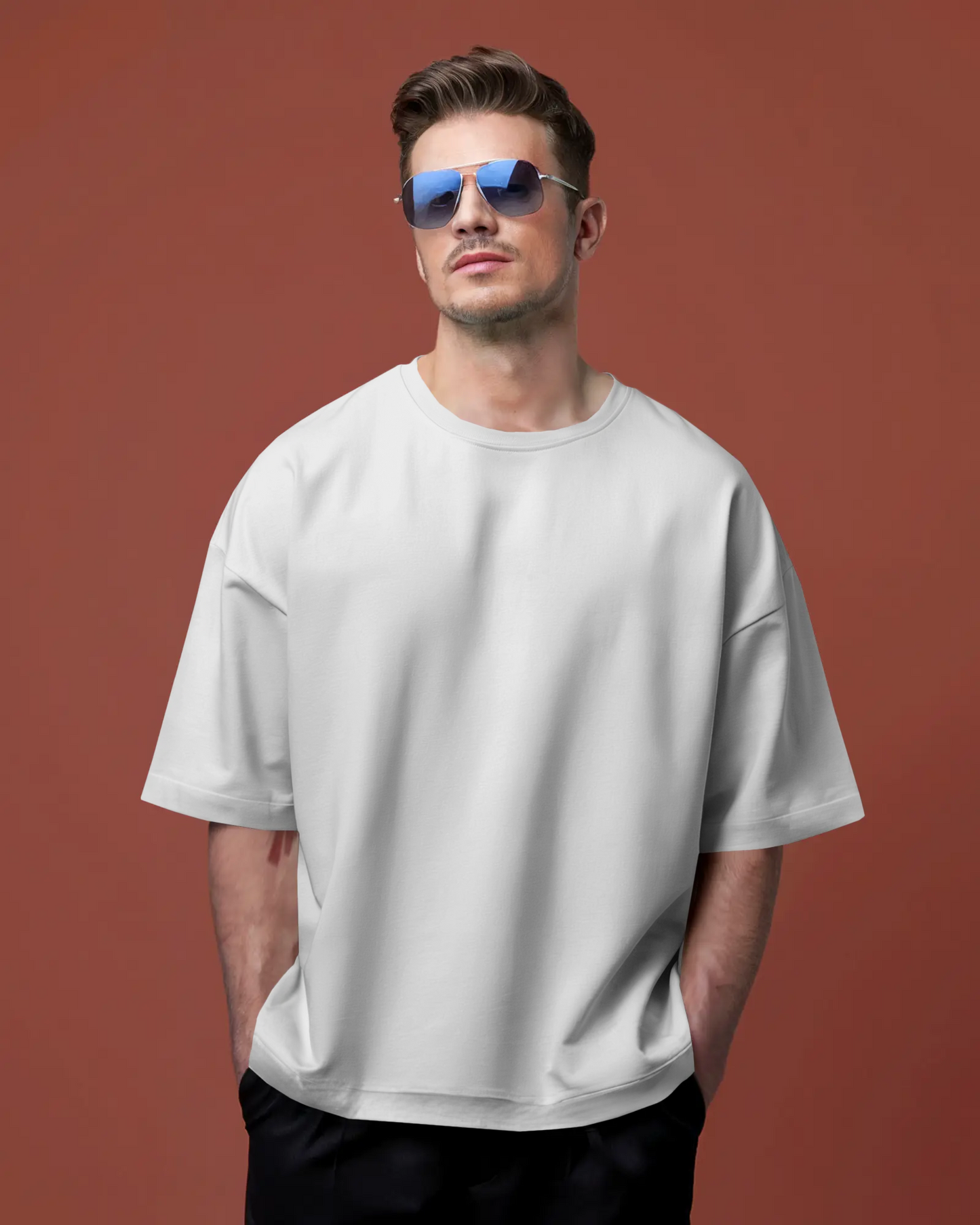 Plain White Oversized Tee – Streetwear Essential