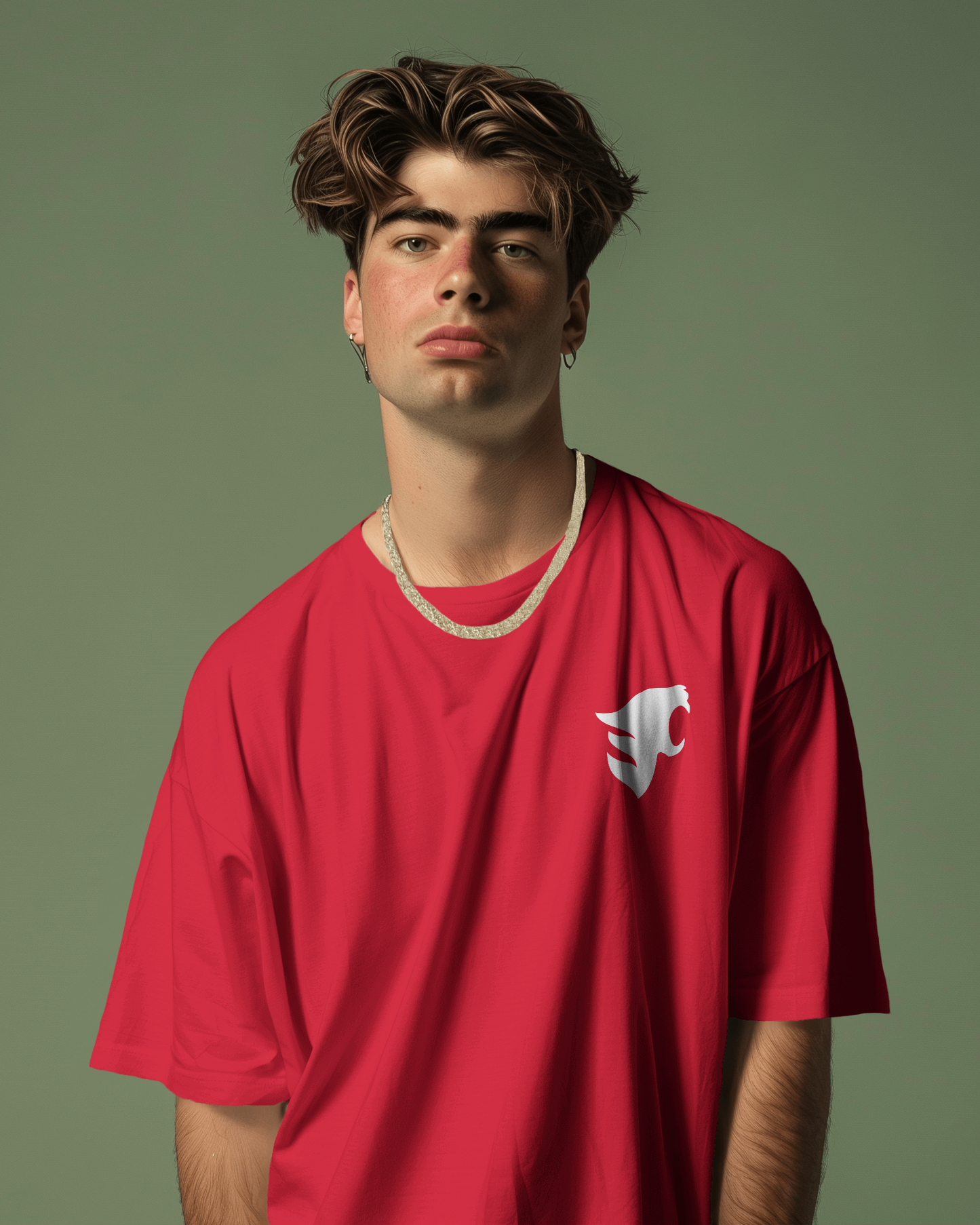 “OWN” Box Logo Oversized T-Shirt – Charcoal Black