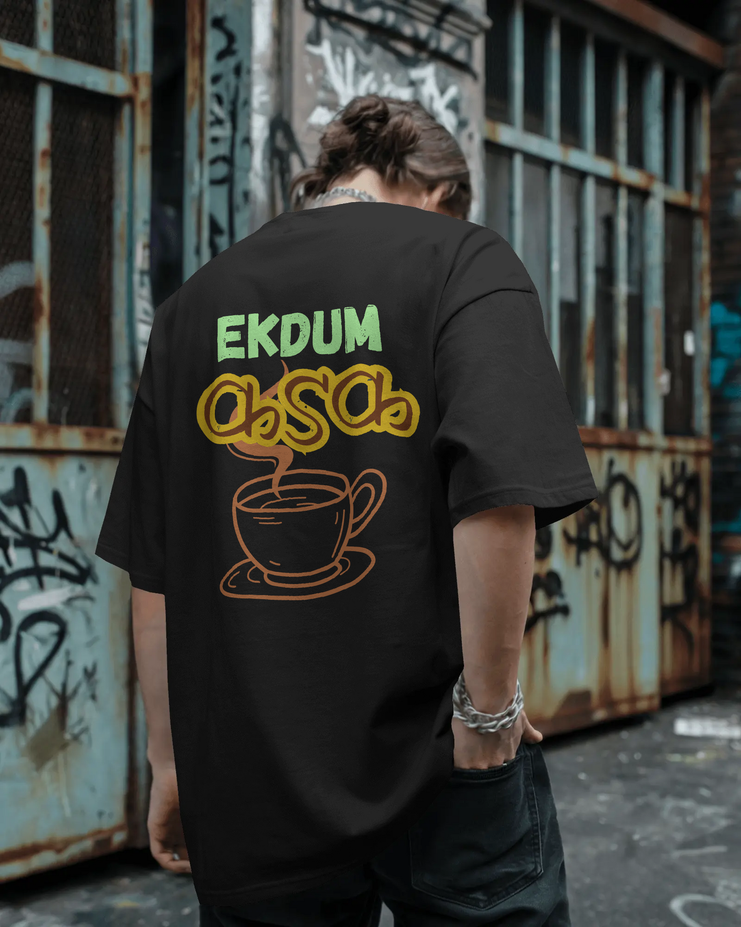 "Ekdum Kadak Chai" White Graphic T-Shirt – Pure Cotton